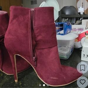 Bootique Maroon Heeled Boots